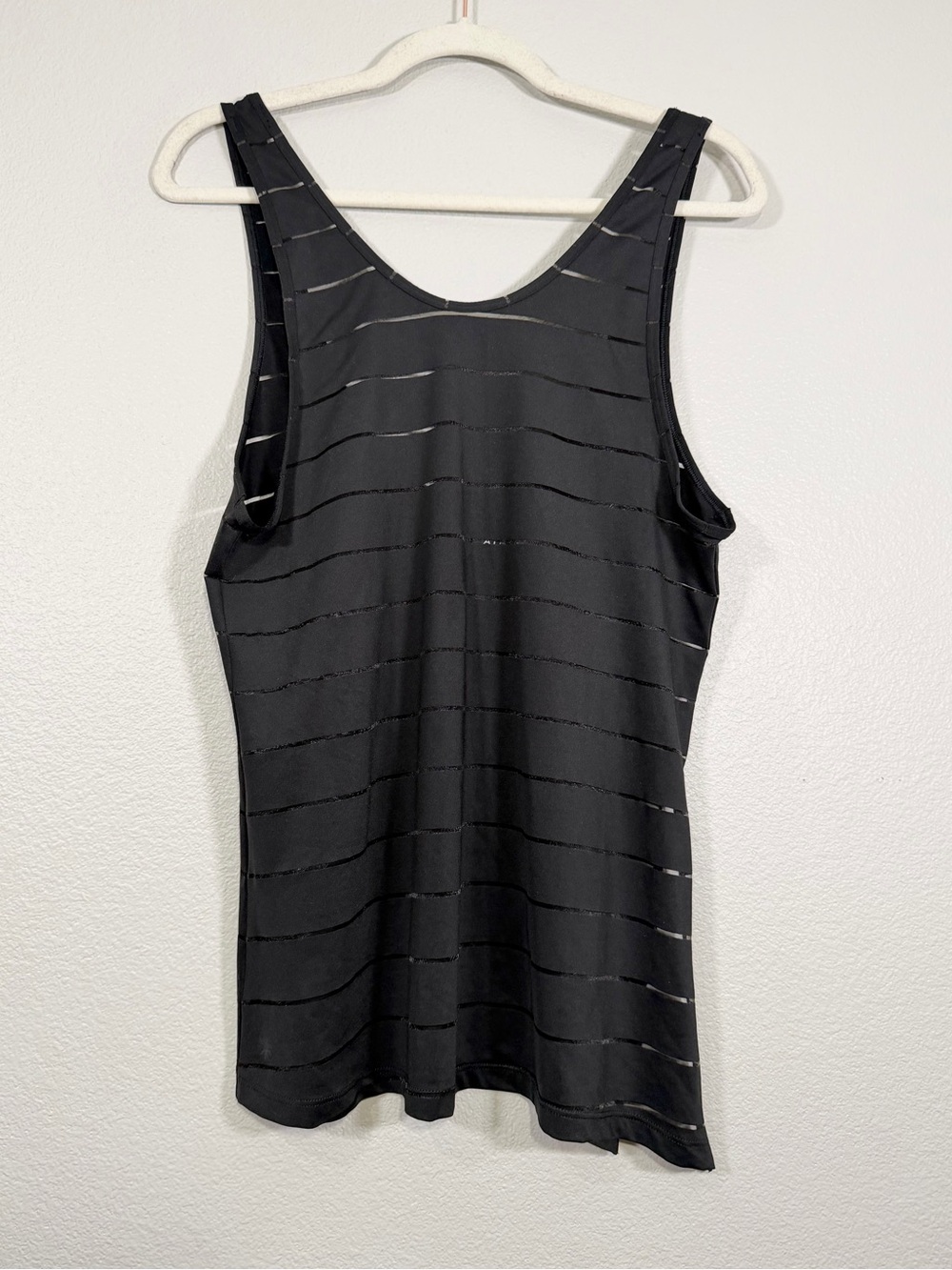 Athleta Black Striped Racerback Tank